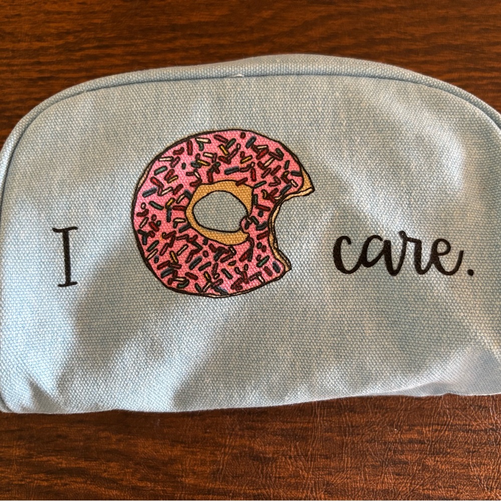 Cosmetic Bag with Playful Donut Design